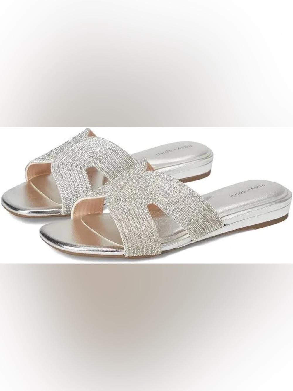 Easy Spirit Womens Colter Rhinestone Slide  Shoes 8.5 Medium width LIKE NEW!
